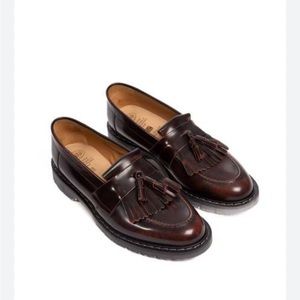 Solovair X YMC Women's Grain Brown Leather Tassel Loafer - US 7